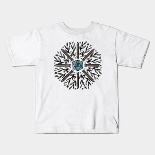 D20 Character Sheet Pattern Kids T-Shirt